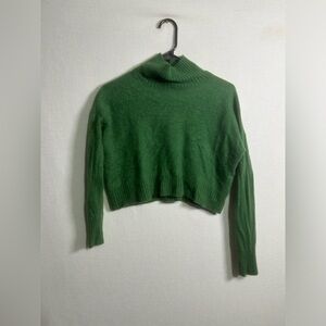 Free People Green Turtleneck Sweater